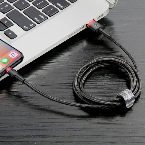 baseus cafule cable usb for lightning 2 4a 1m redblack calklf b19 3