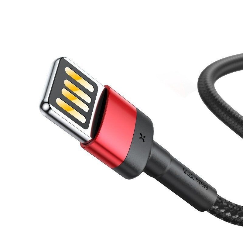 baseus cafule special usb for lightning 2 4a 1m fast data and charge cable black red calklf g91 3