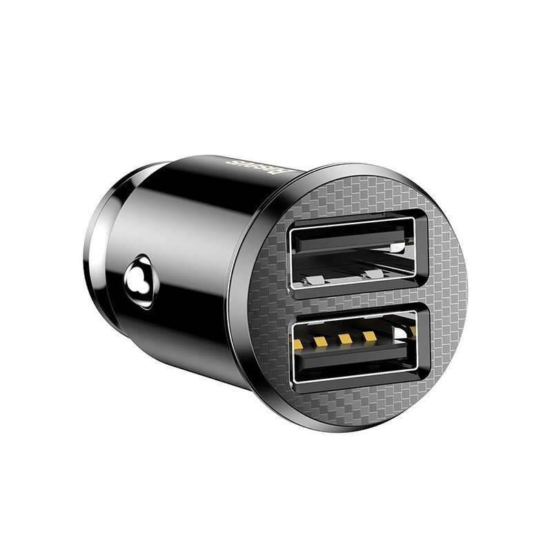 baseus mini double chargeur de voiture rapide usb 3 1a max output avec sortie noir ccall ml01 3