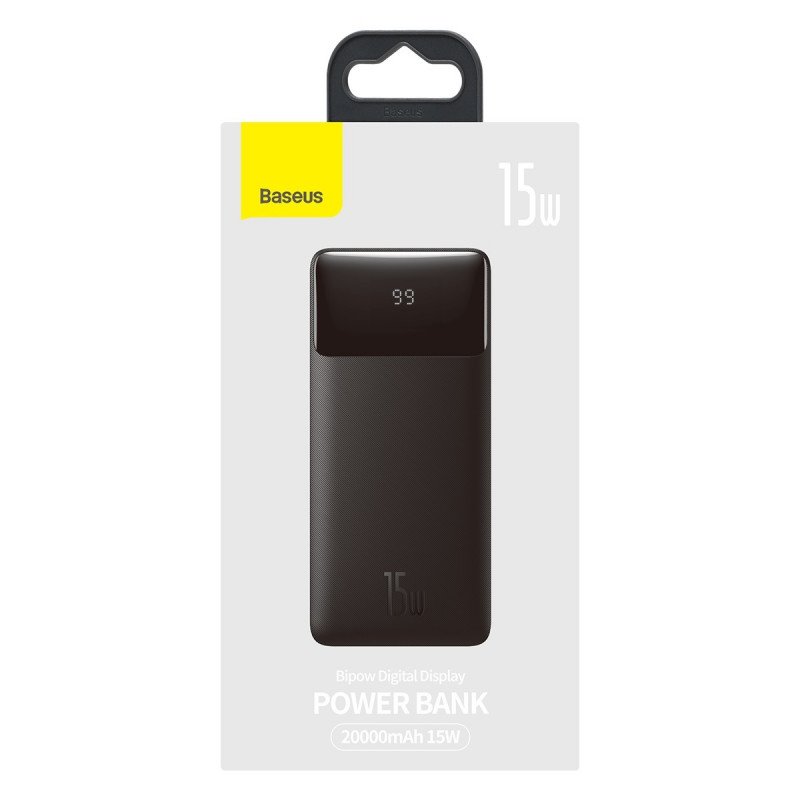 baseus power bank 20000mah 15w fast charge black ppdml j01 5