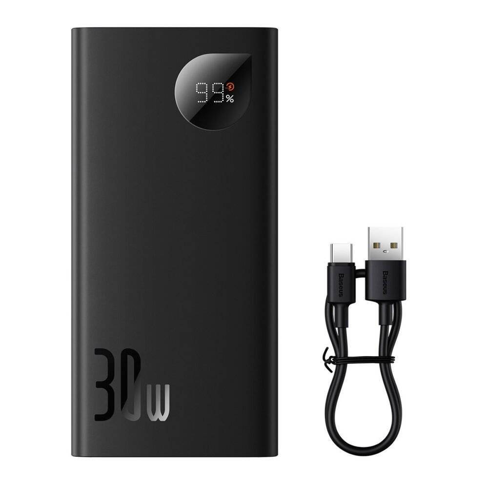 baseus power bank with digital display 10000mah 30w 2 x usb 1x usb type c black ppad040101 8