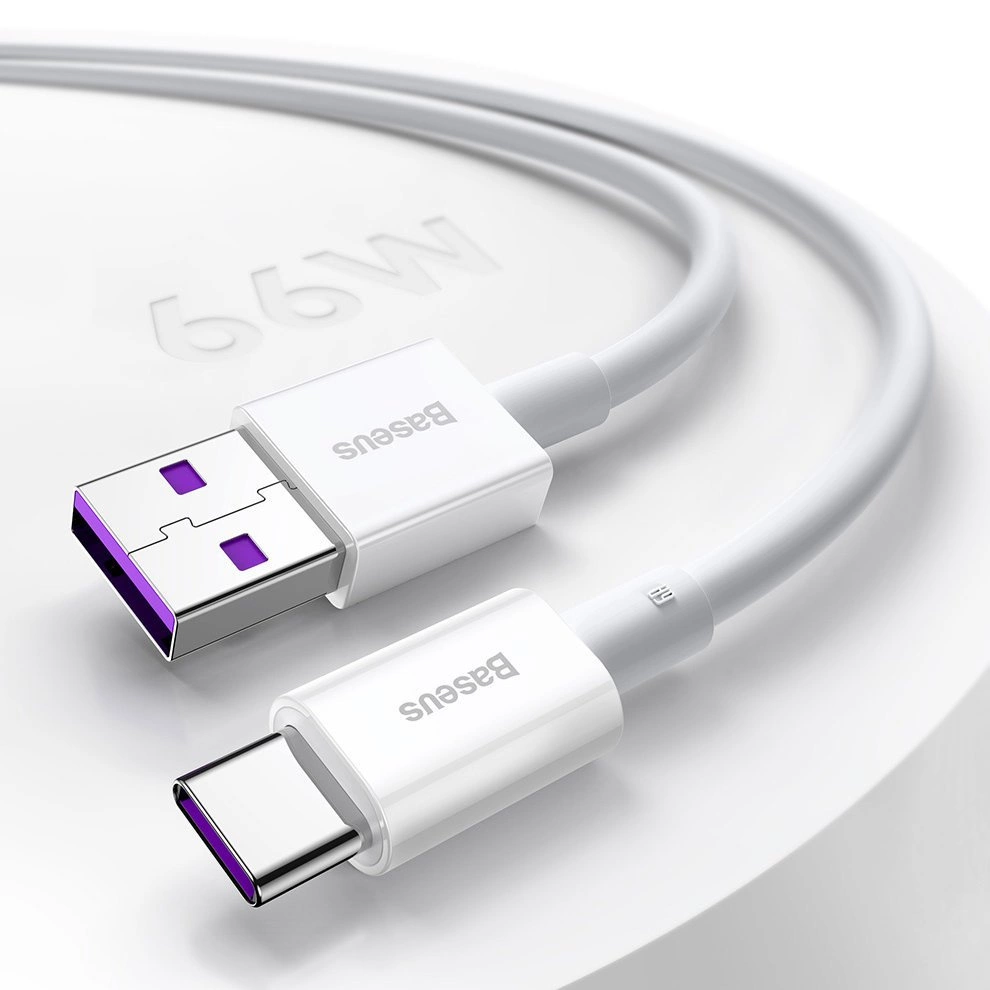 baseus superior series fast charging data cable usb to type c 66w 2m white catys a02 2