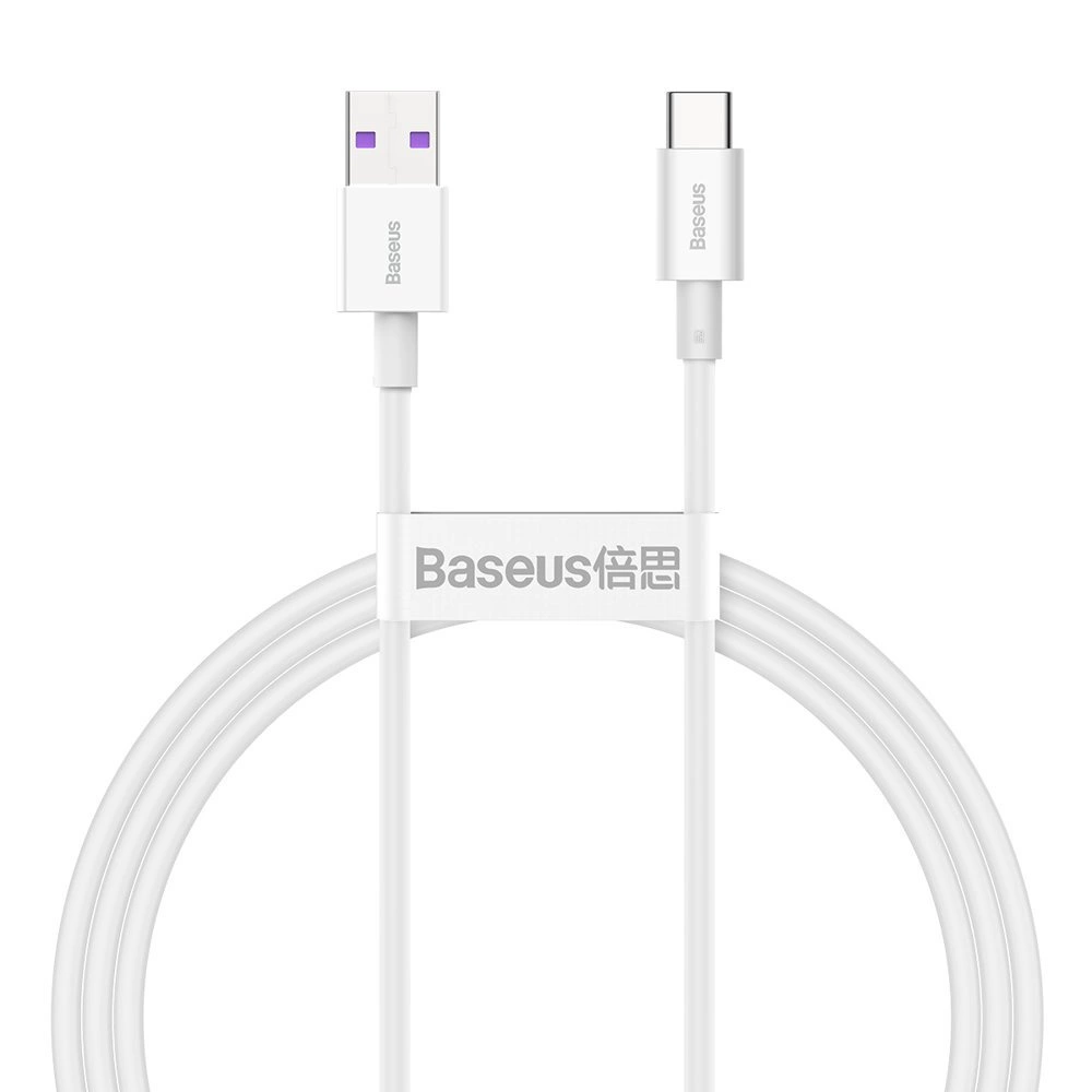 baseus superior usb cable usb c 1m 6a 66w white catys 02 8