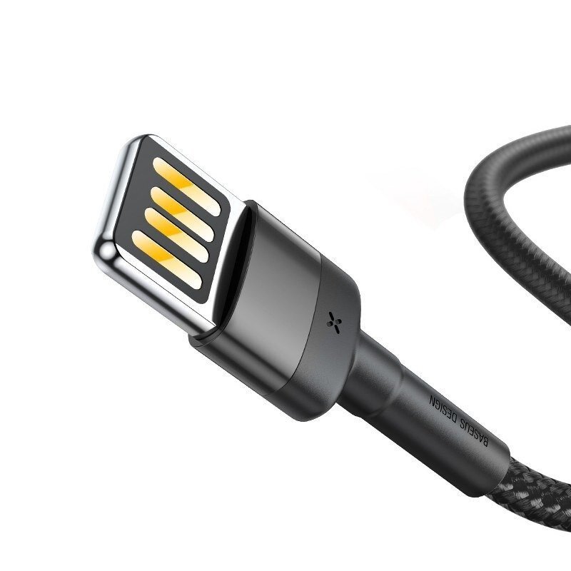 cable baseus cafule special edition lightning usb 2 4 a 1m black grey calklf gg1 3