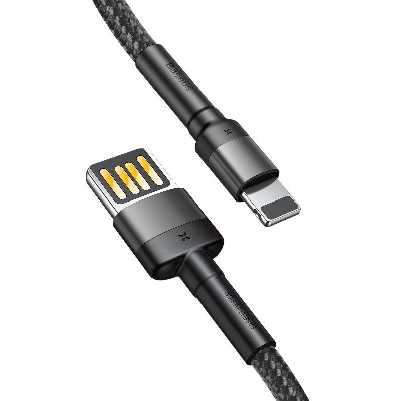 cable baseus cafule special edition lightning usb 2 4 a 1m black grey calklf gg1 4