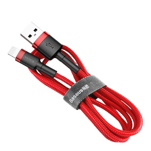 cable usb baseus cafule lightning pour iphone qc 3 0 05 m 24 a rouge calklf a09 1