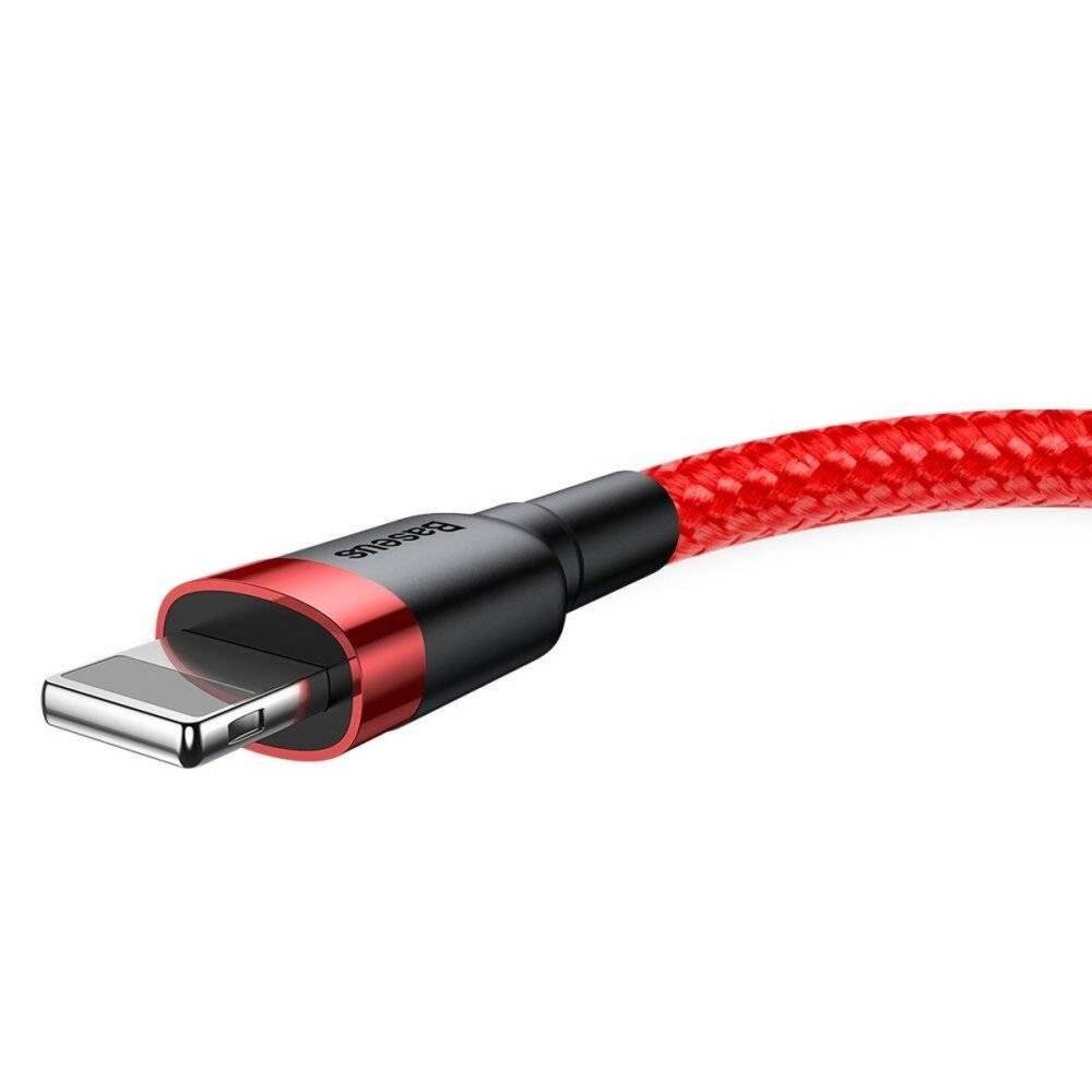 cable usb baseus cafule lightning pour iphone qc 3 0 05 m 24 a rouge calklf a09 8