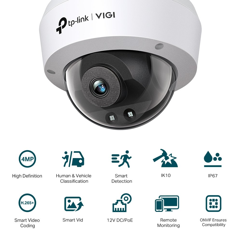 camera reseau dome ir 4mp vigi vigi c240i 8