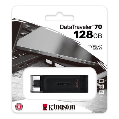 cle usb kingston datatraveler 70 usb c 3 2 gen1 128 go dt70 128gb 2