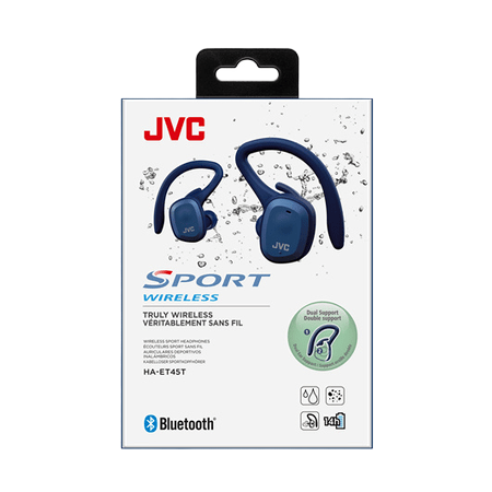 ecouteurs sans fil sport bluetooth jvc bleu ha et45t a u 3