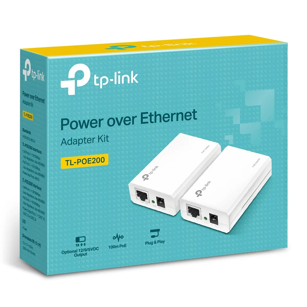 tp link kit injecteur splitter power over ethernet poe tl poe200 2