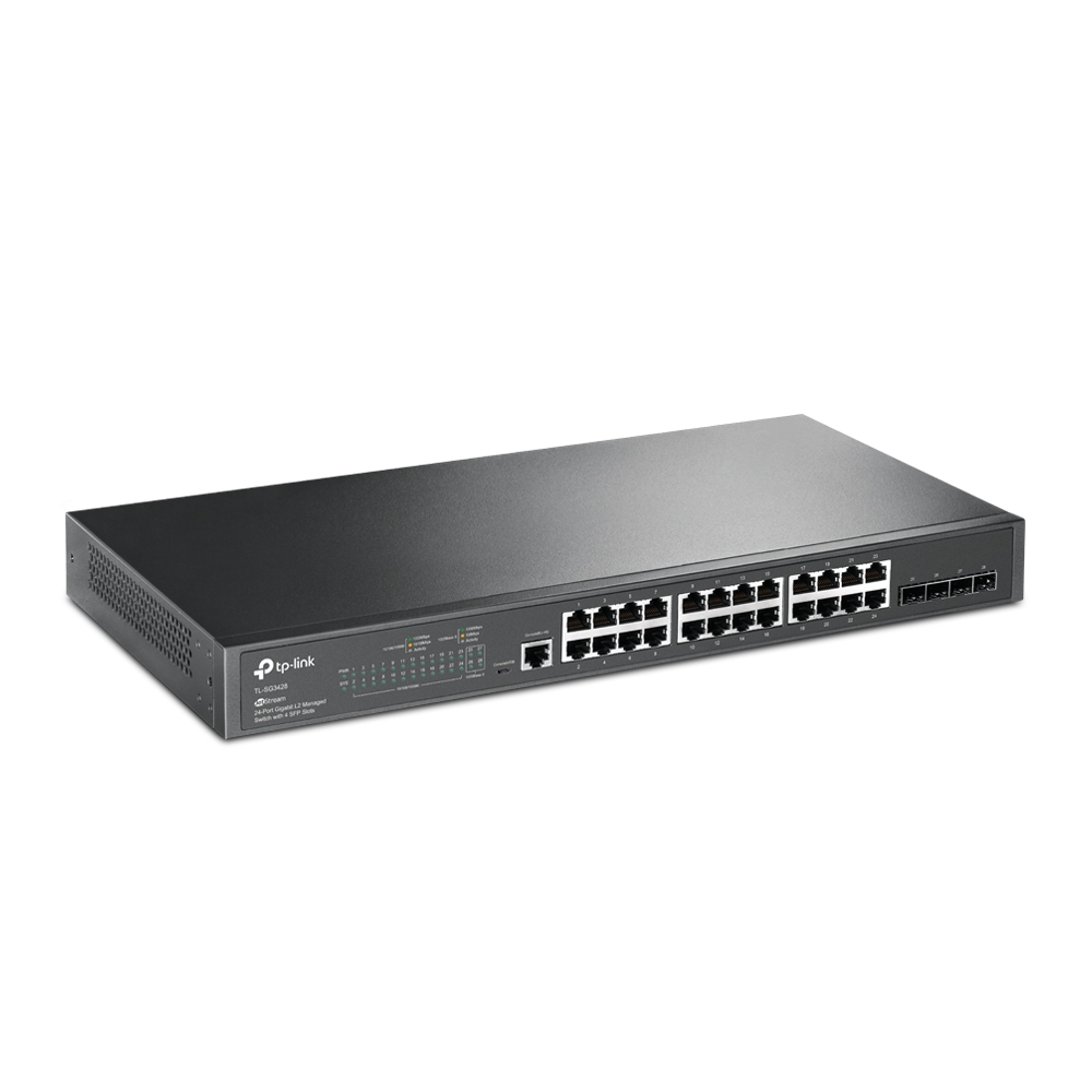 tp link switch administrable jetstream 24 ports gigabit l2 avec 4 emplacements sfp tl sg3428 2