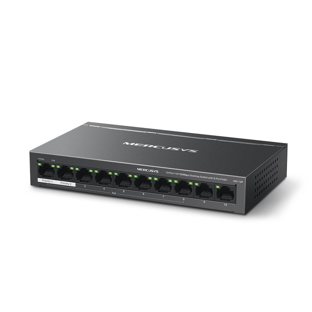 tp link switch de bureau 10 ports 10 100 mbps avec 8 ports poe ms110p 9