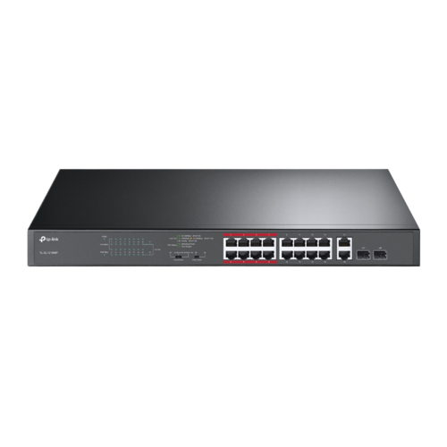 tp link switch non administrable 16 ports poe 10 100 mbps 2 ports gigabit tl sl1218mp 1