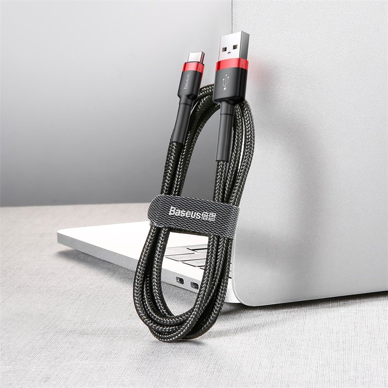 usb c baseus cafule cable 0 5 m red and black catklf a91 4