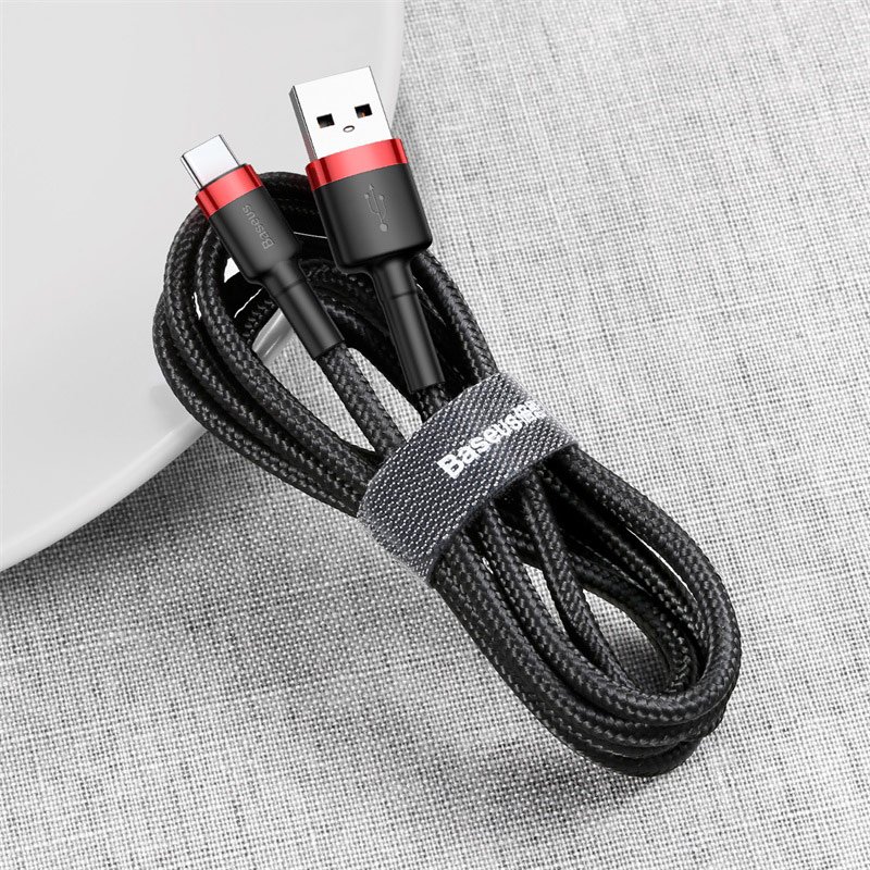 usb c baseus cafule cable 0 5 m red and black catklf a91 7