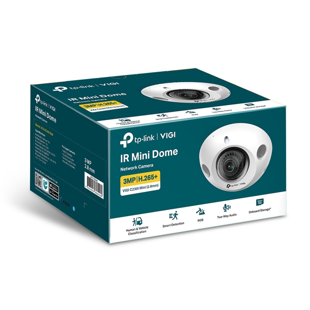 vigi 3mp ir mini dome network camera vigi c230i mini 8