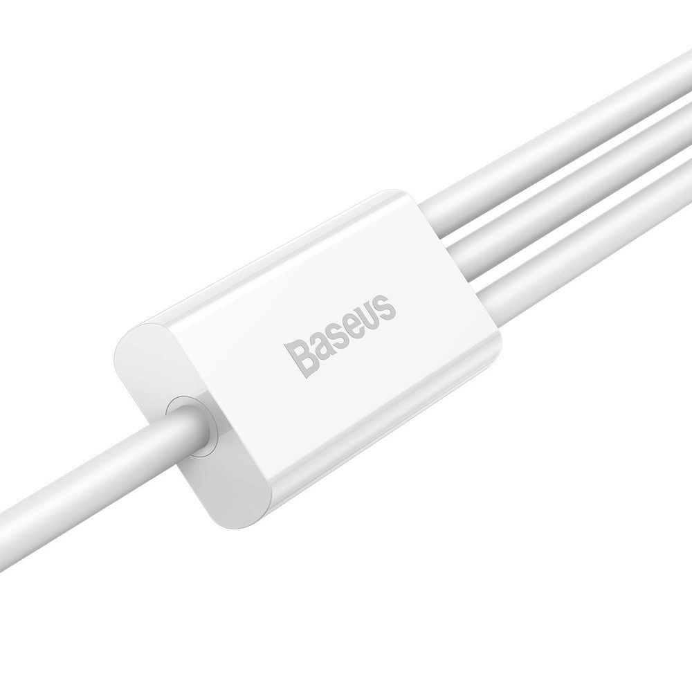 baseus cable 3in1 usb to usb c lightning micro usb 1 5m 3 5a white camltys 02 9