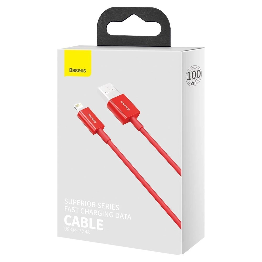 baseus cable lightning 1m 2 4a rouge calys a09 5