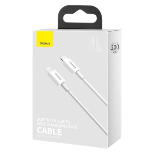 baseus cable type c to lightning 20w 2m white catlys c02 1