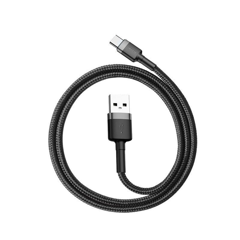 baseus cable usb c 3a 0 5 m black and grey catklf ag1 3