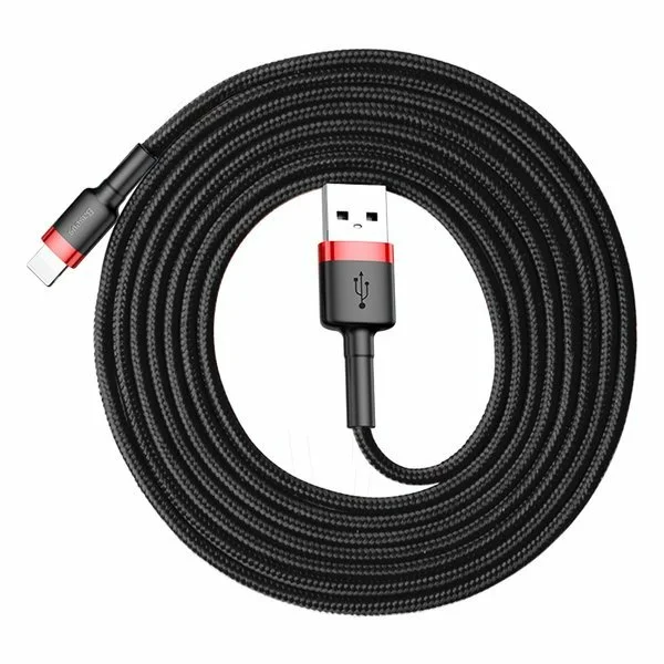 baseus cable usb for lightning 1 5a 2m black red calklf c19 6