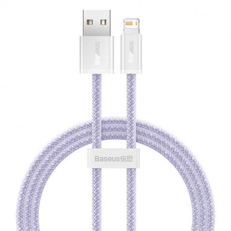 baseus cable usb lightning 2 4a 1m violet cald040005 5