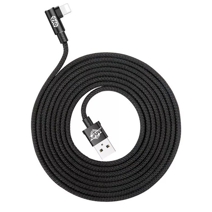 baseus cable usb mvp type coude pour ip 15a 2m noir calmvp a01 5