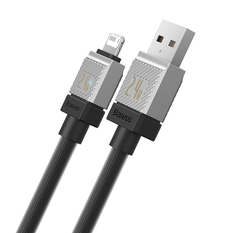 baseus cable usb to ip 2 4a 2m black cakw000501 7