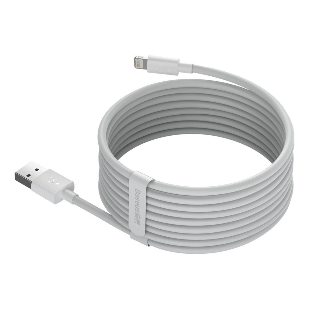 baseus cable usb vers lightning 24a 2pcs set blanc tzcalzj 02 6