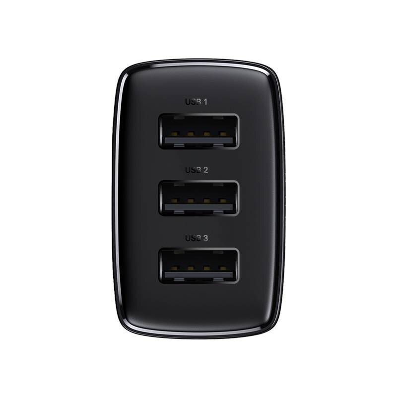 chargeur compact baseus 3x usb 17w noir ccxj020101 5