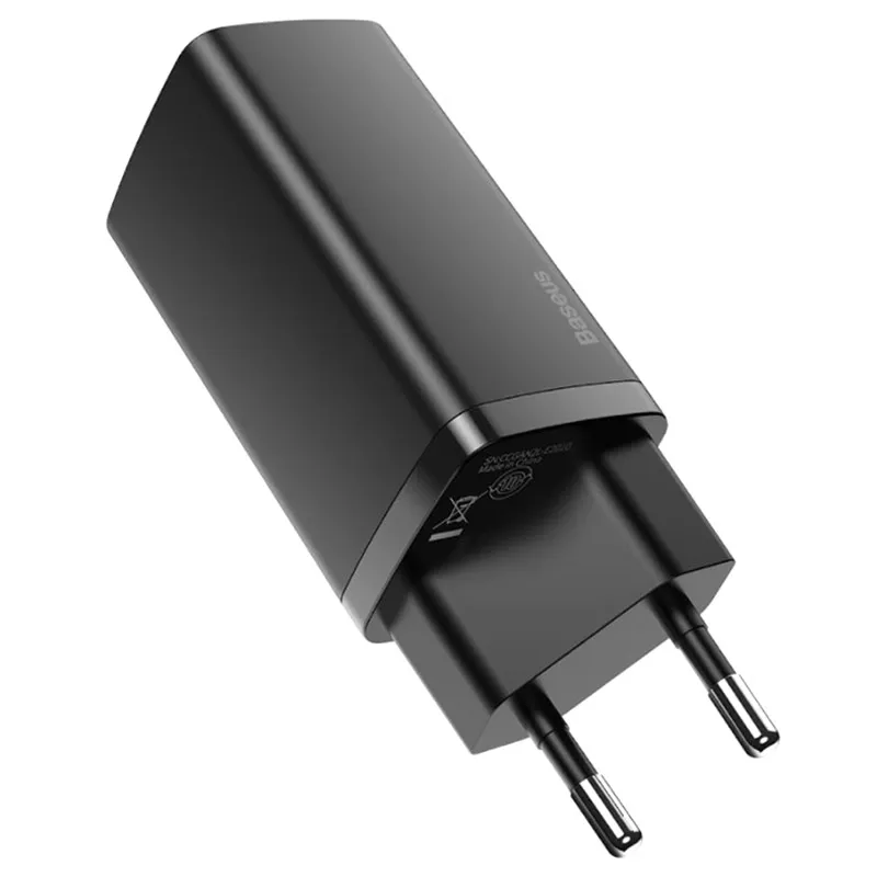 chargeur mural baseus gan2 lite usb type c 65w 3a noir ccgan2l b01 6