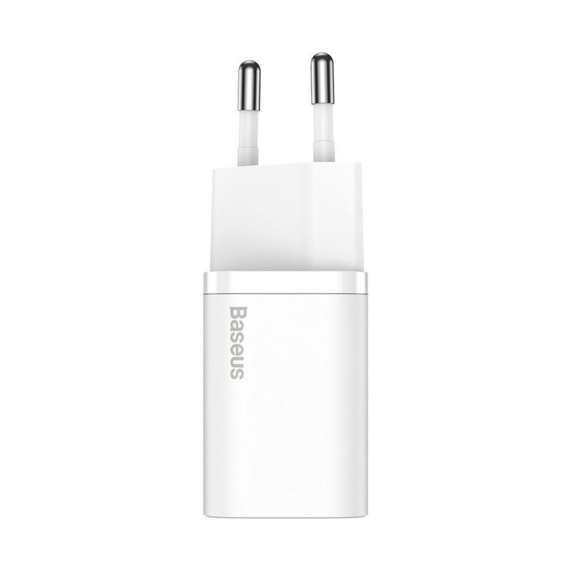 chargeur mural baseus super si usb c pd 25w avec sortie usb c blanc tzccsup l02 7