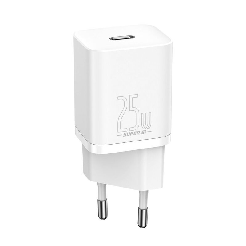 chargeur mural baseus super si usb c pd 25w avec sortie usb c blanc tzccsup l02 8