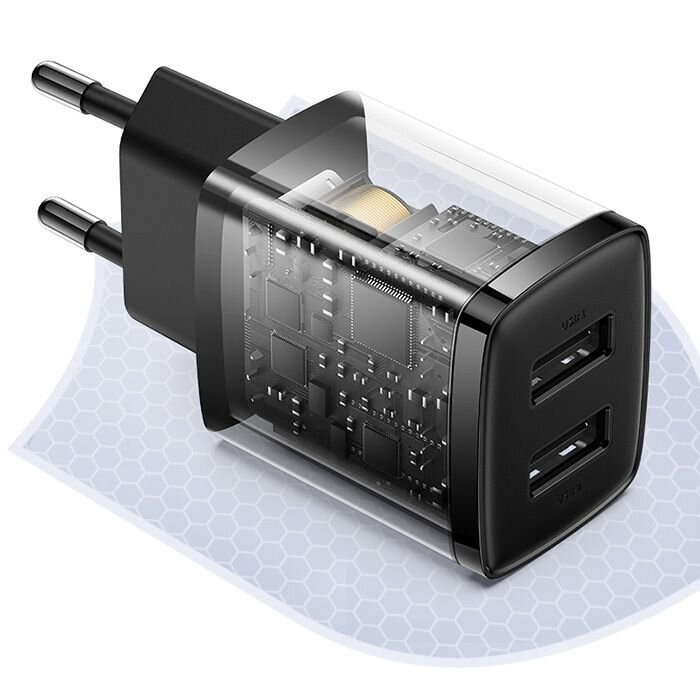 chargeur mural compact baseus avec 2 ports usb 10.5w noir ccxj010201 2