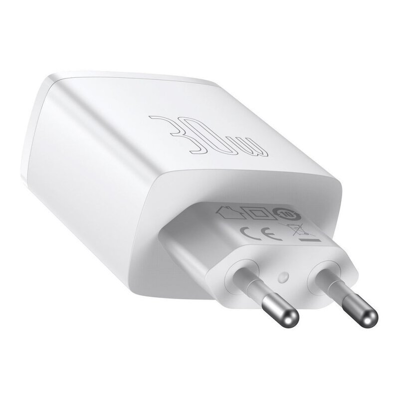 chargeur rapide compact baseus 2uc 30w eu blanc ccxj e02 6