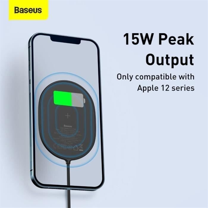 chargeur sans fil baseus 15w magsafe noir wxqj 01 3