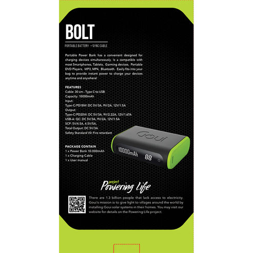 goui bolt super mini power bank 10000 mah equipped with power delivery and qualcomm 3 0 technologybolt 3