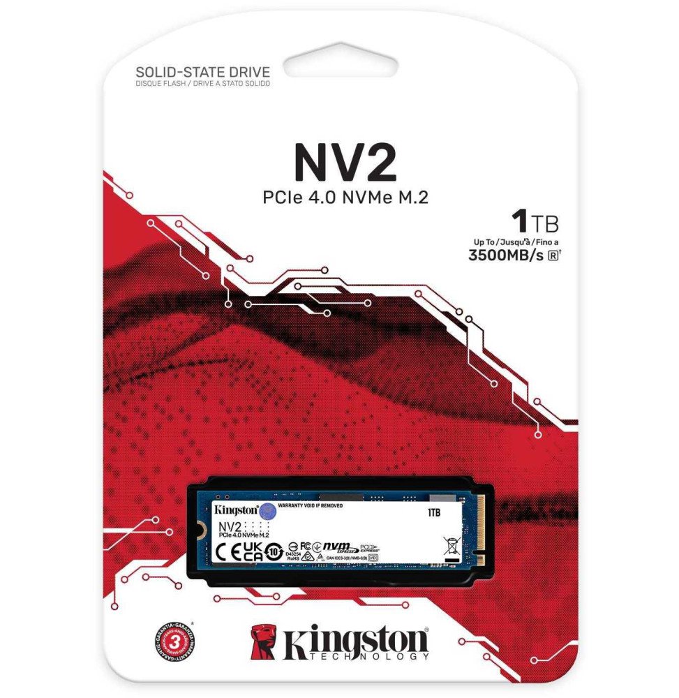 disque dur interne ssd kingston nv2 m2 1000 gb pci express 40 nvme snv2s 1000g (2)