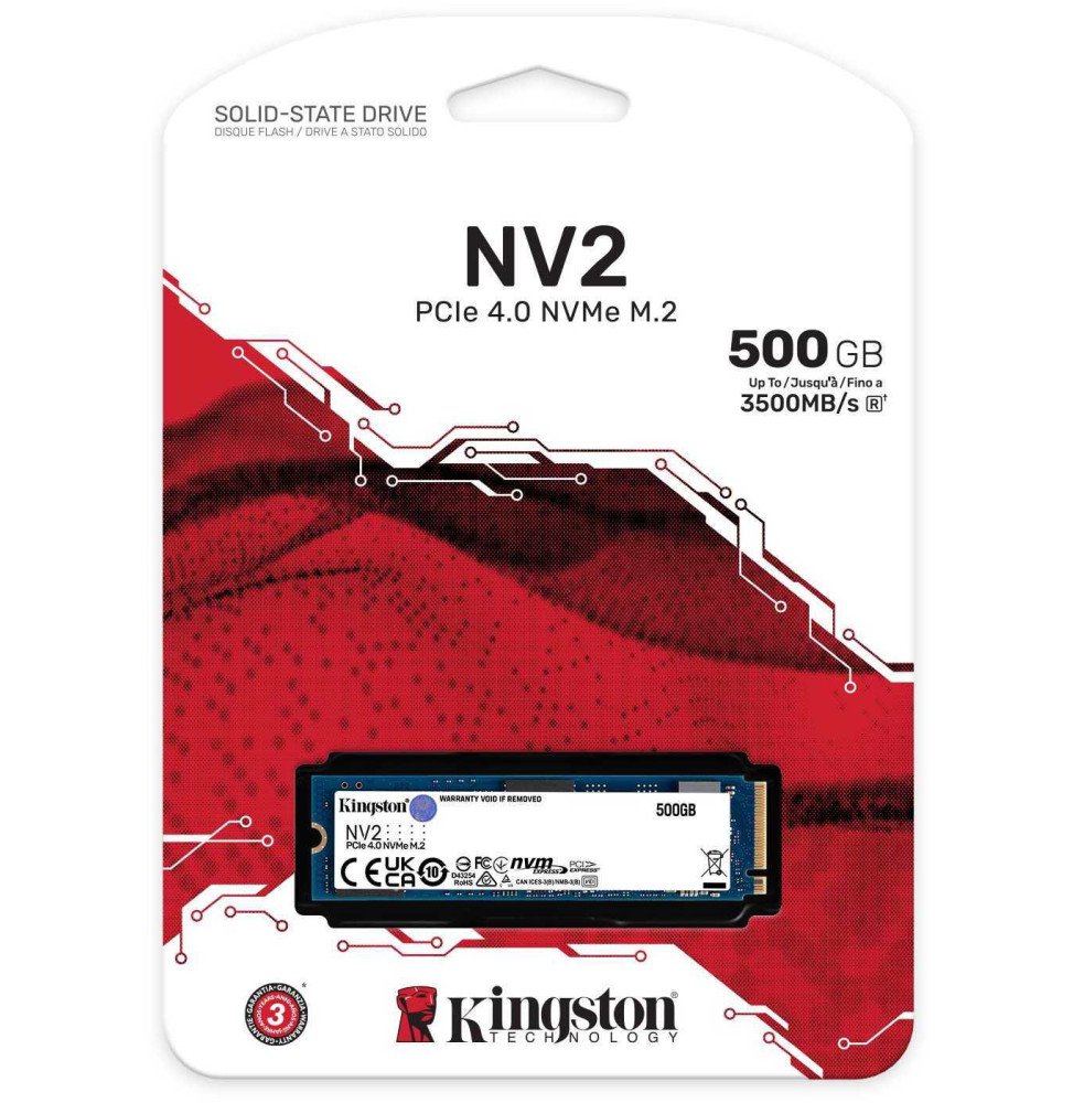 disque dur interne ssd kingston nv2 m2 500 gb pci express 40 nvme snv2s 500g (2)