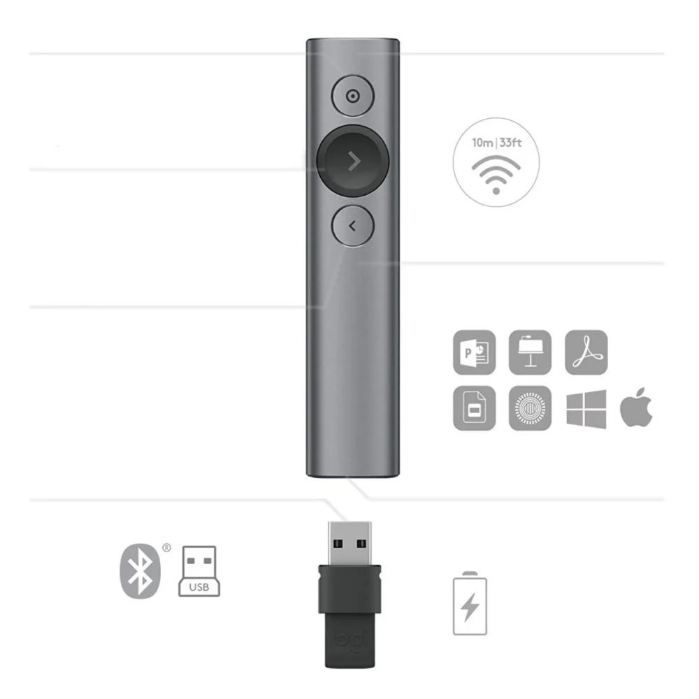 logitech spotlight telecommande bluetooth rf gris910 004861 5