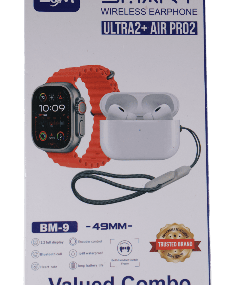 combo valued ecouteurs sans fil ultra2 airpro2 avec bracelet bm 9 1