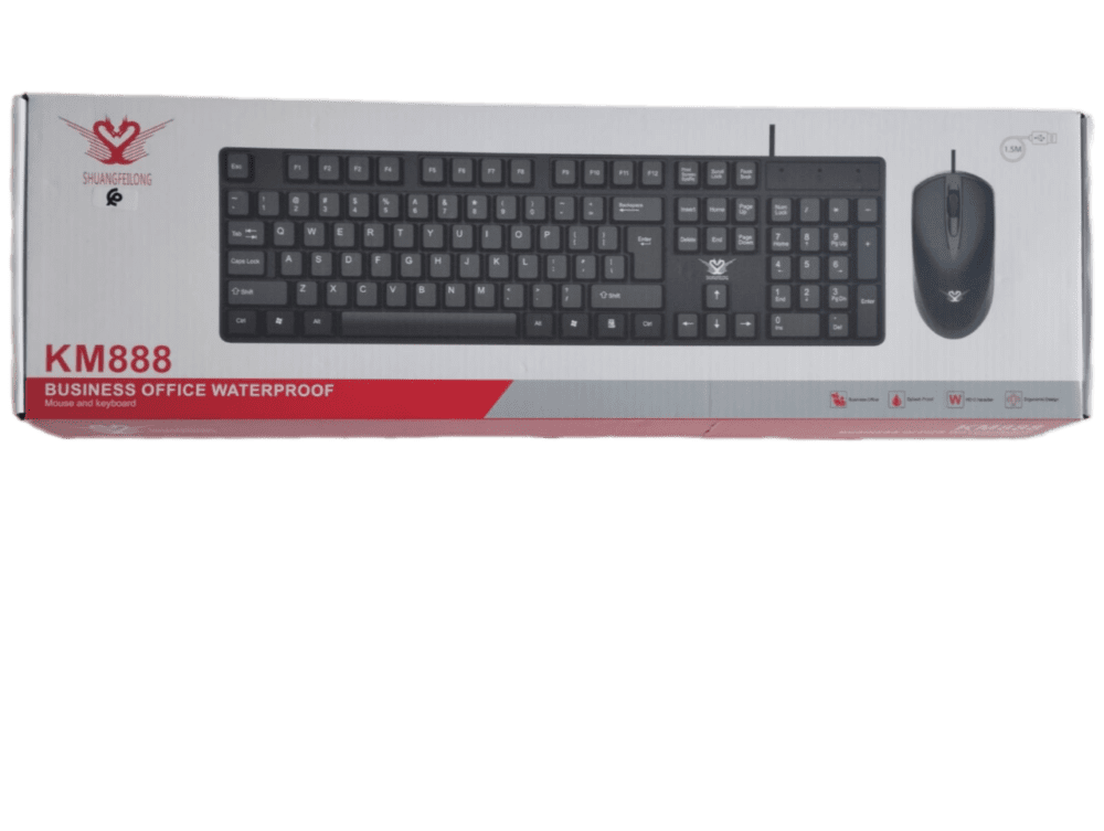 clavier et souris filaire ergonomique km888