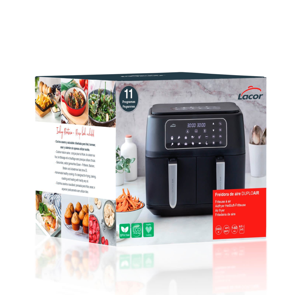 air fryer friteuse lacor duploair 4 lx 269508 prix maroc 3