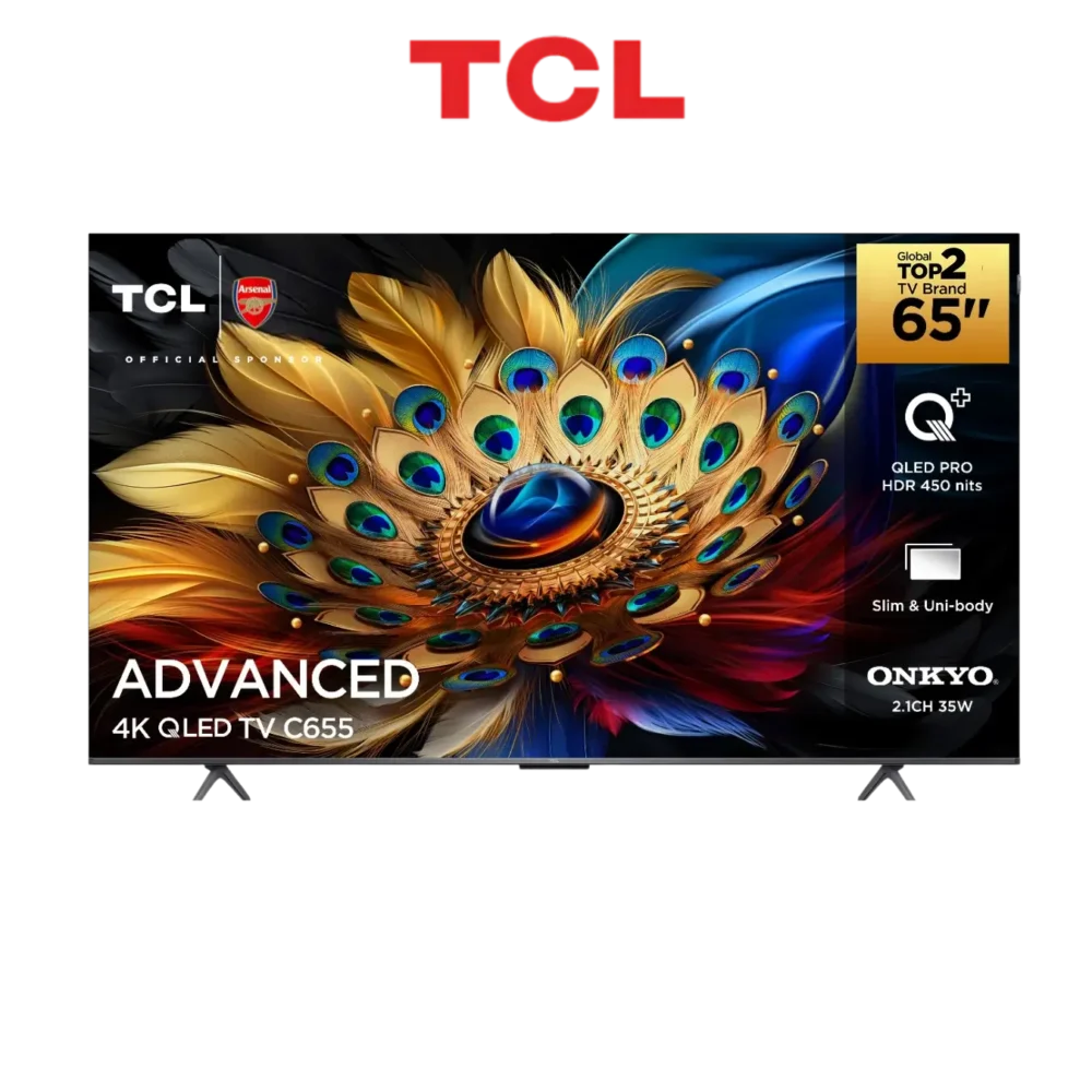 tcl smart tv 65 qled google tv 65c655 prix maroc