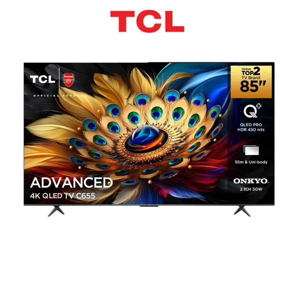 tcl smart tv 85 google tv qled 85c655 prix maroc