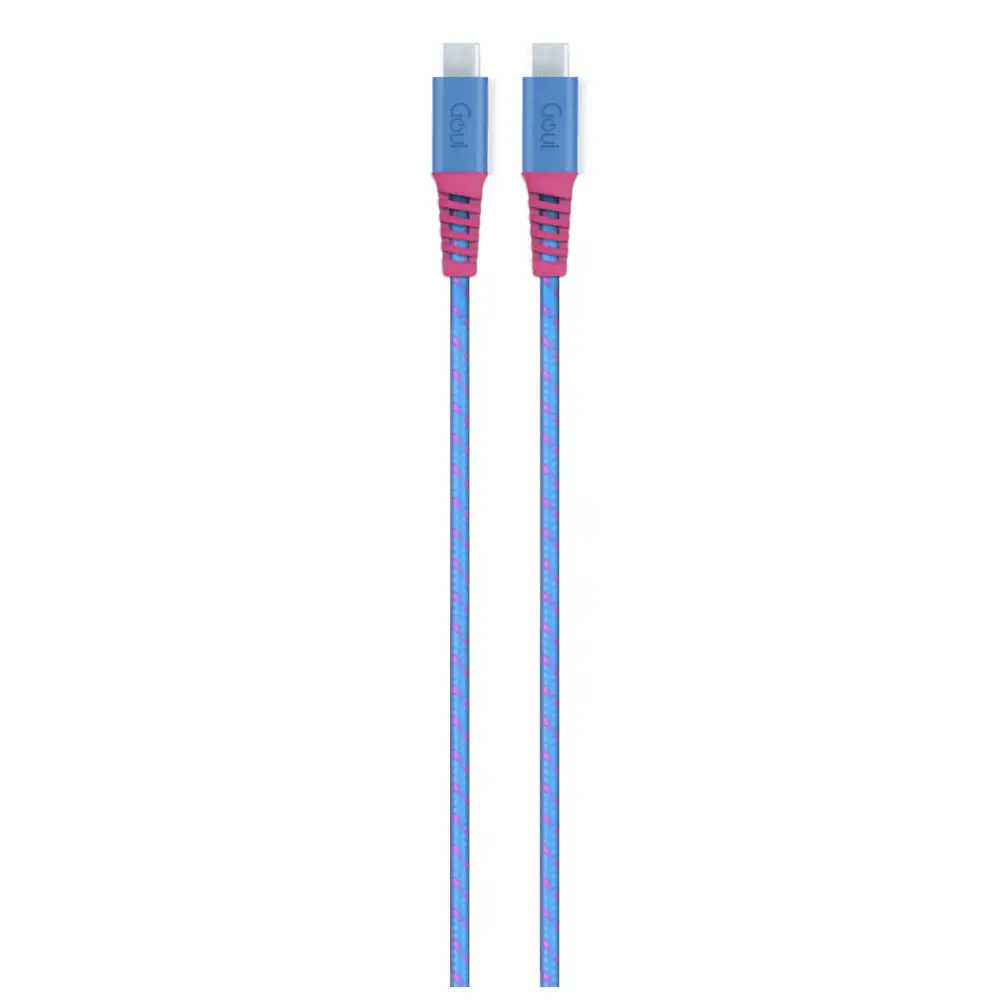 goui flex cable type c vers type c 15 m 60w bleu et roseg ntcc15 60bp prix maroc