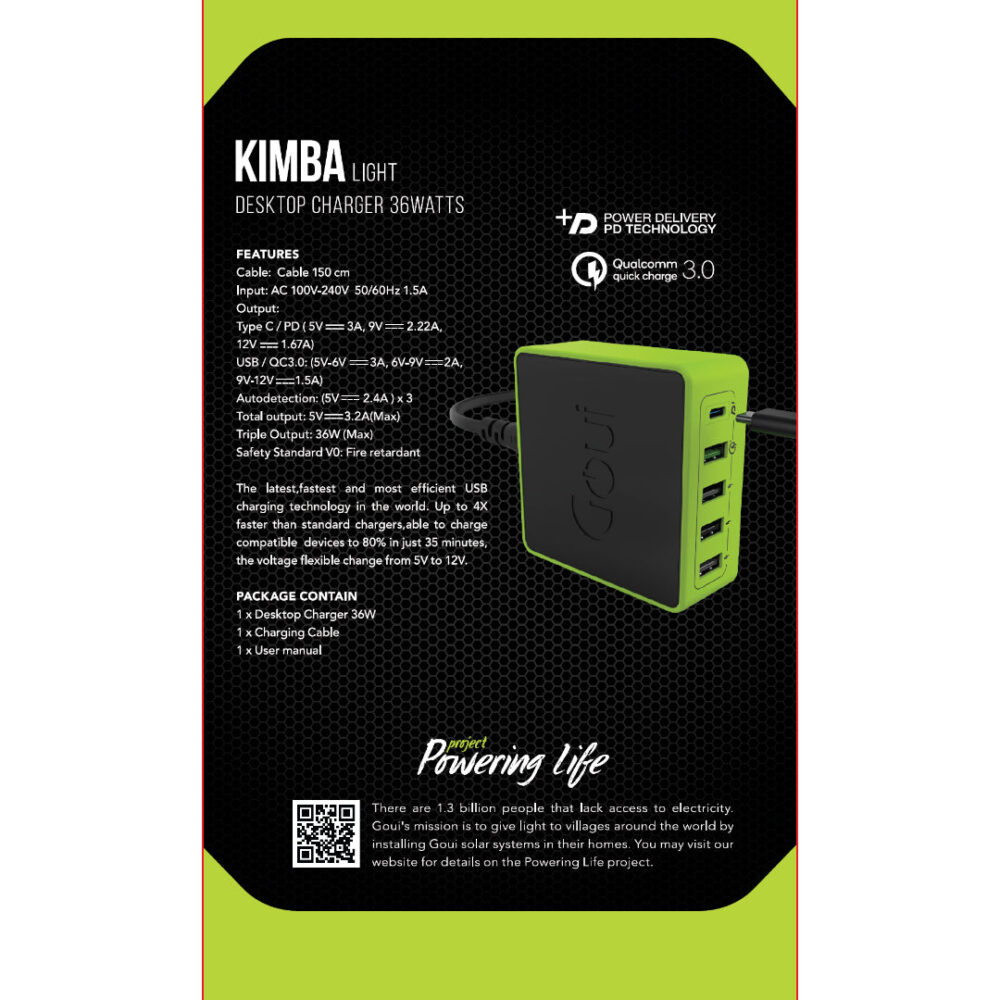 goui kimba lite chargeur de bureau 5 ports 36w g 60wusbpdl prix maroc 7