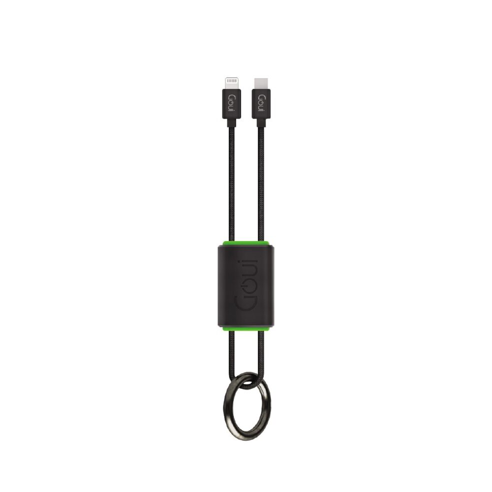 goui lock cable iphone porte cles lightning vers type c 27 cm noir g nt15 8pin kc k prix maroc