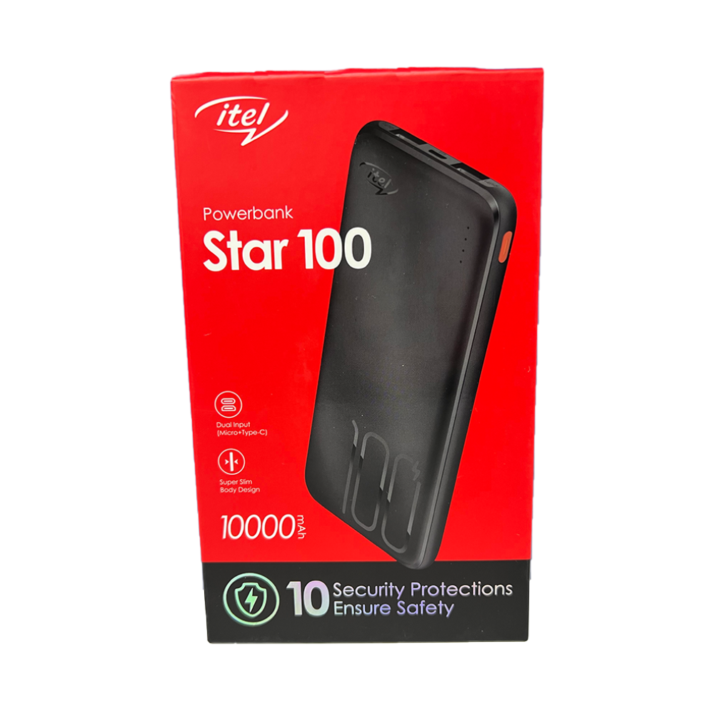 itel power bank 10000 mah cable v8 integre 12mstar100 prix maroc 2